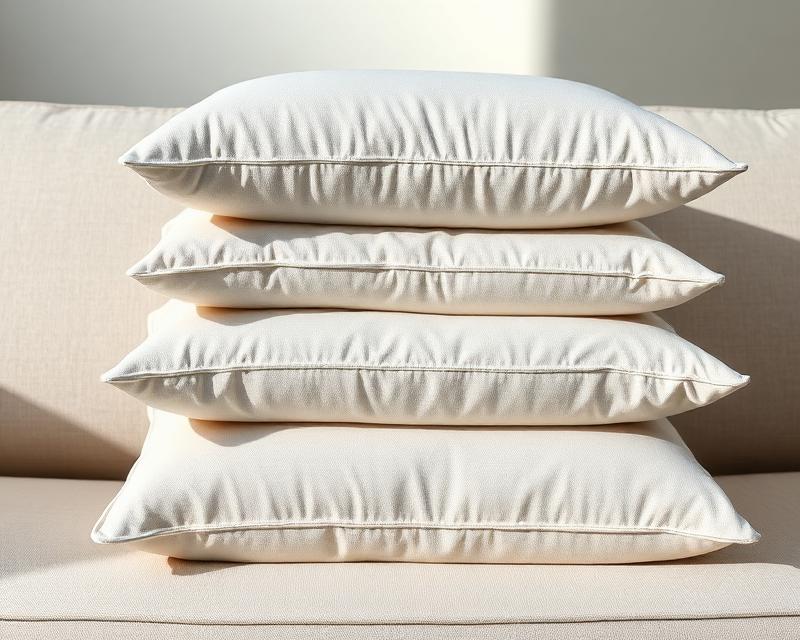 Clean fresh cushions stacked