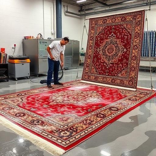 Professional rug washing facility